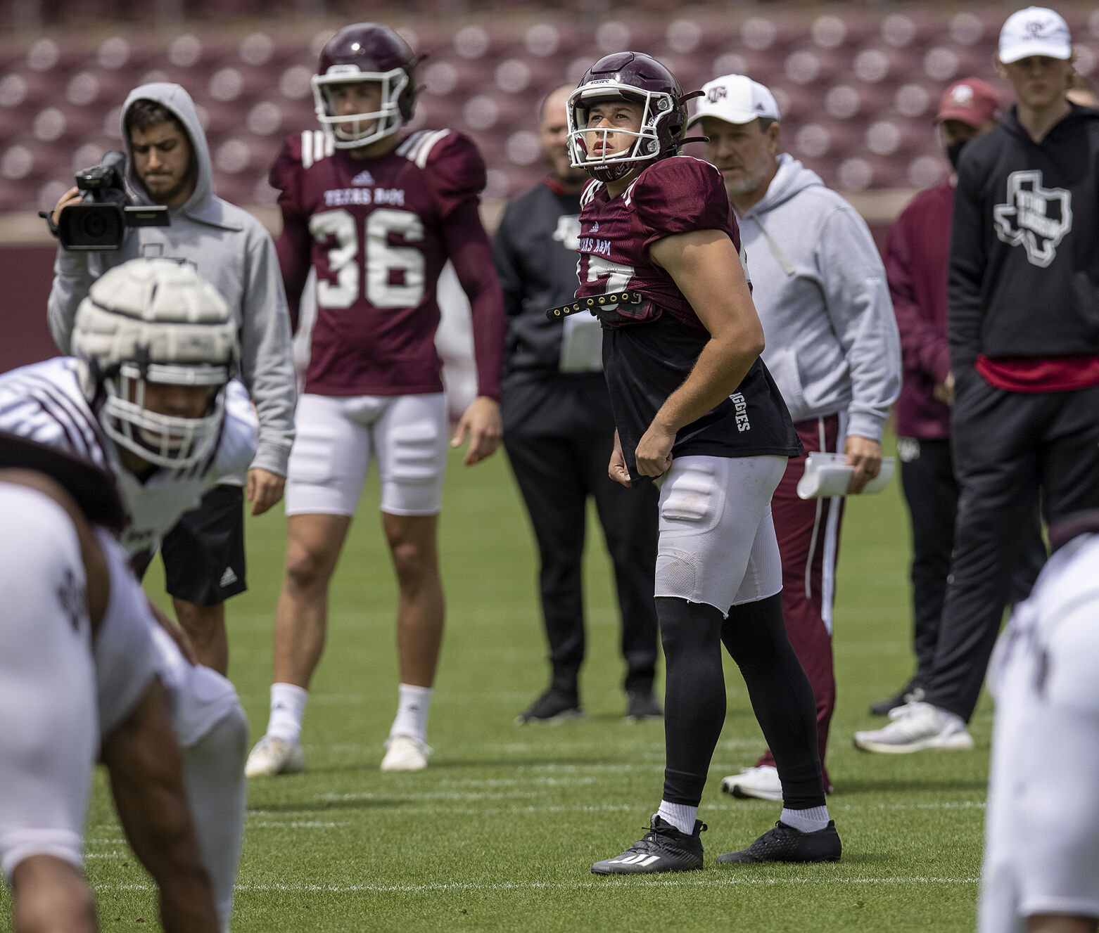 Spring football practice